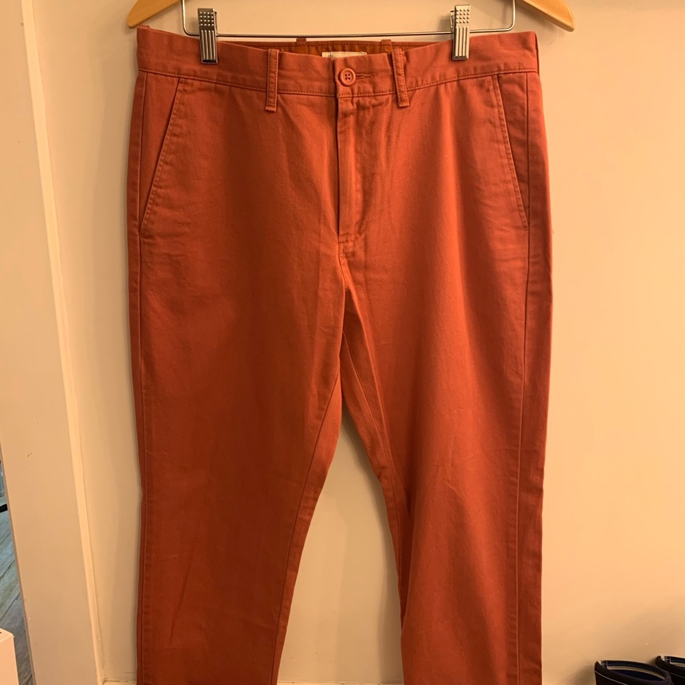 Men's Red Chinos by J. Crew